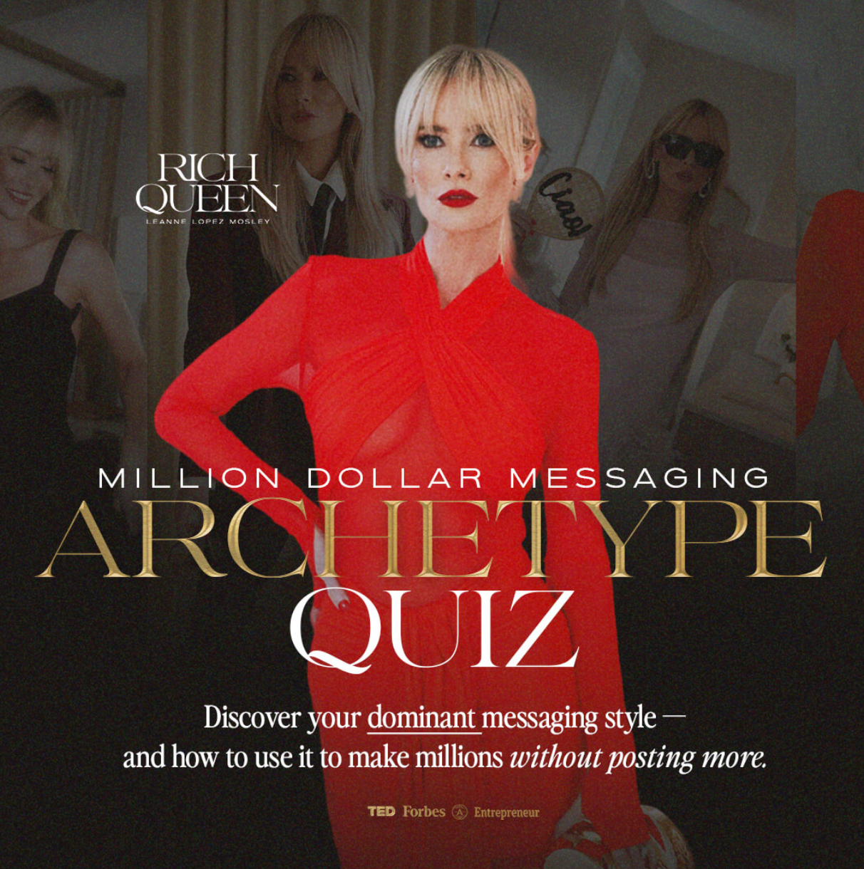 Rich Queen Million Dollar Messaging Archetype Quiz cover by Leanne Lopez Mosley